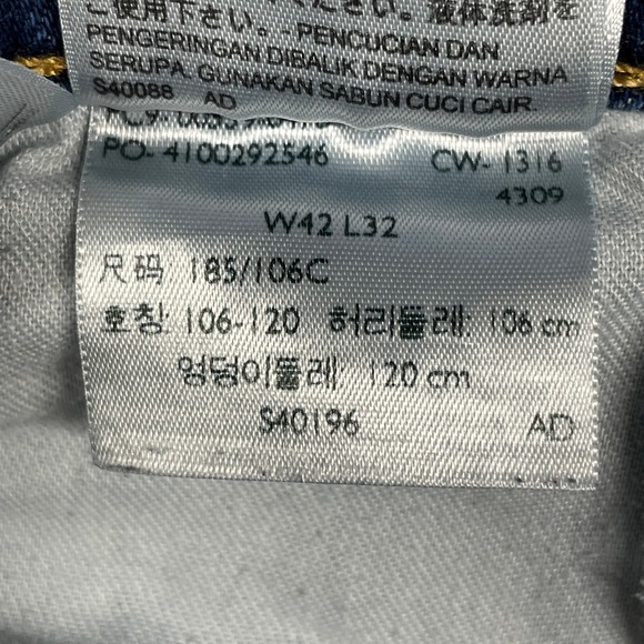 Levi Strauss & Co Mens Jeans 559 W42 L32 Blue Denim Straight Leg Casual - Picture 9 of 12